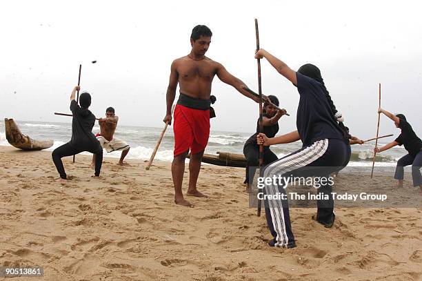 Shaji John, the Expert in Kalaripayattu teaching classes in Chennai, Tamil Nadu, India