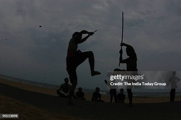 Shaji John, the Expert in Kalaripayattu teaching classes in Chennai, Tamil Nadu, India