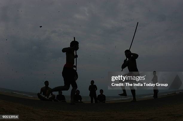 Shaji John, the Expert in Kalaripayattu teaching classes in Chennai, Tamil Nadu, India