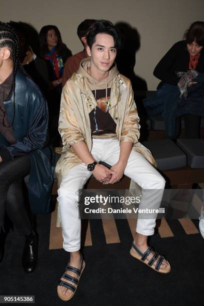 Xu Weizhou attends the Fendi show during Milan Men's Fashion Week Fall/Winter 2018/19 on January 15, 2018 in Milan, Italy.