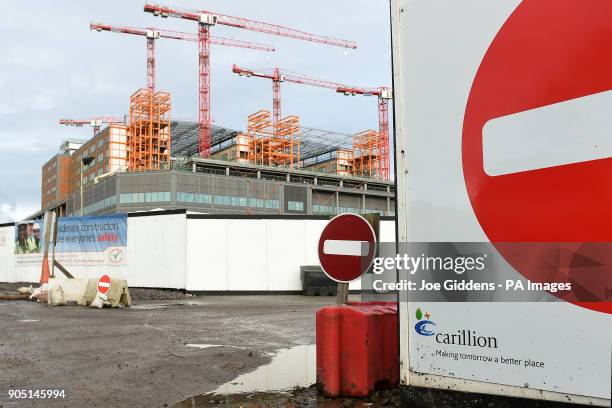 Construction work at Midland Metropolitan Hospital in Smethwick which is being carried out by Carillion, as the Government said all Carillion staff...