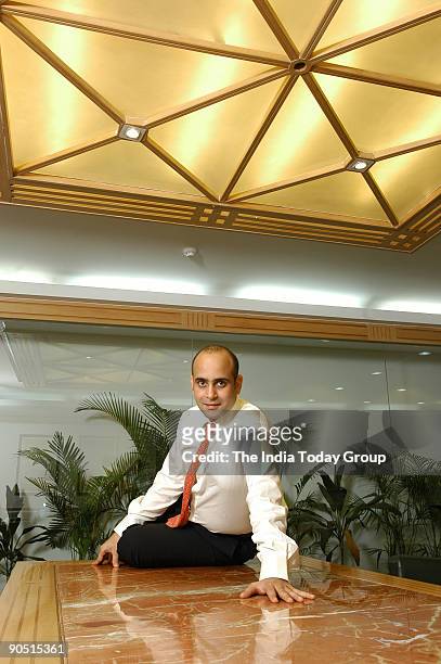 Nikhil Nanda , Executive Director and Chief Operating Officer Escorts Group, poses at office, in Delhi, India. Potrait, Sitting