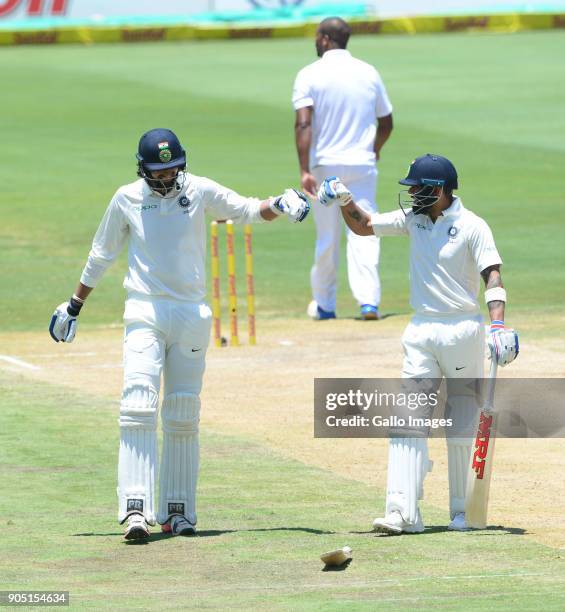 Ishant Sharma and Virat Kohli of India during day 3 of the 2nd Sunfoil Test match between South Africa and India at SuperSport Park on January 15,...
