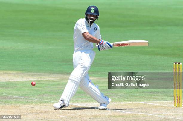 Virat Kohli of India during day 3 of the 2nd Sunfoil Test match between South Africa and India at SuperSport Park on January 15, 2018 in Pretoria,...