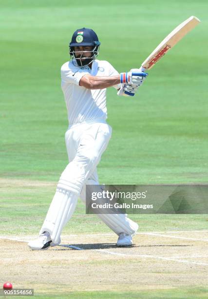 Virat Kohli of India during day 3 of the 2nd Sunfoil Test match between South Africa and India at SuperSport Park on January 15, 2018 in Pretoria,...