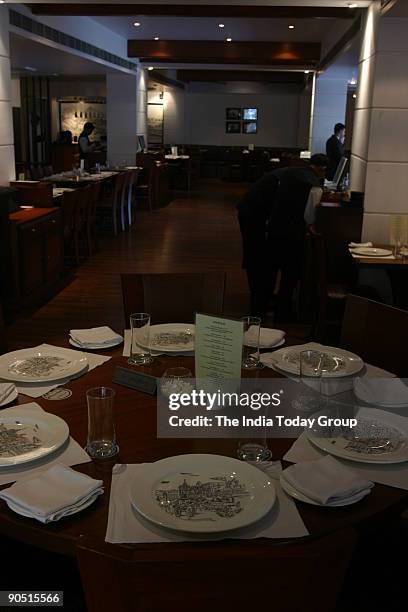 Inside view of Oh! Calcutta restaurant in Nehru Place, New Delhi.