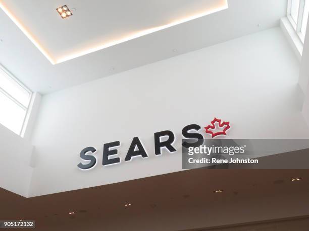 Sears Closing Final .Detail of the sign at the second floor entrance. The Sears at Erin Mills Town Centre close out sales. It is one of the last 32...