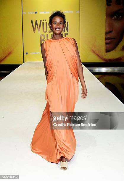 Author Waris Dirie attends the premiere of 'Desert Dawn' at the Sony Center, CineStar on September 9, 2009 in Berlin, Germany.