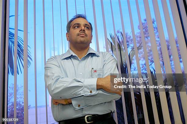 Deepak Khosla, Vice President, Marketing, Patni Computers, poses at office, in Mumbai, India. Potrait