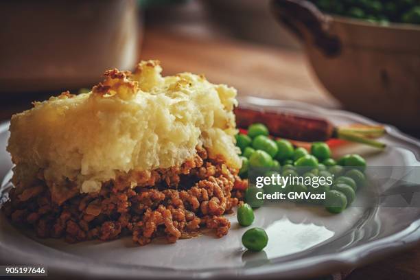 traditional british shepard`s pie - pie stock pictures, royalty-free photos & images