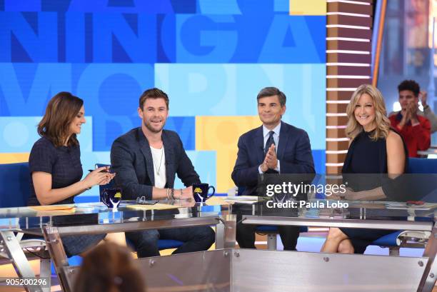 Actors Chris Hemsworth, Michael Pena, Trevante Rhodes and producer Jerry Bruckheimer are guest on "Good Morning America," Monday, January 15 airing...