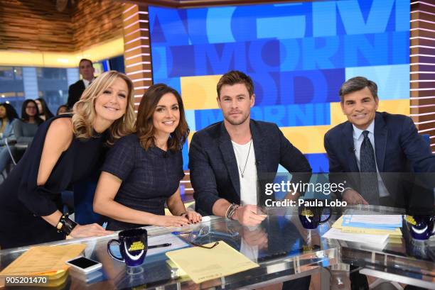 Actors Chris Hemsworth, Michael Pena, Trevante Rhodes and producer Jerry Bruckheimer are guest on "Good Morning America," Monday, January 15 airing...