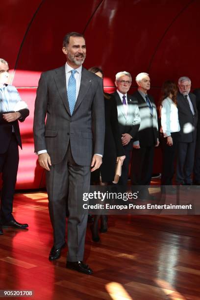 King Felipe of Spain attends Terrorism Victims Foundation Award at Reina Sofia Museum on January 15, 2018 in Madrid, Spain.