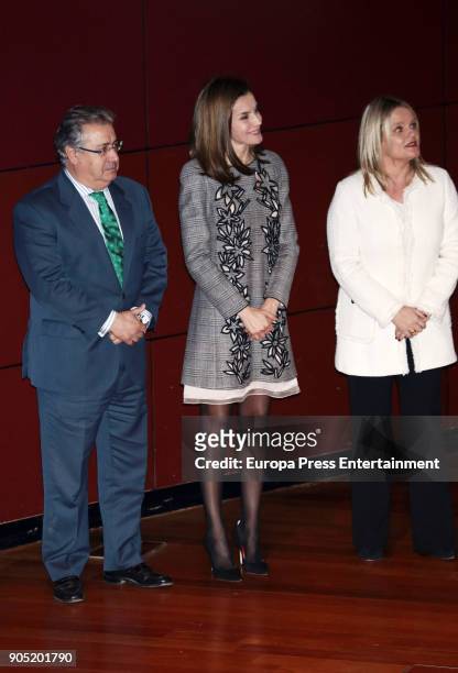 King Felipe of Spain, accompanied by Queen Letizia of Spain , Mari Mar Blanco and Juan Ignacio Zoido , receives Terrorism Victims Foundation Award at...