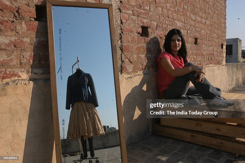 Namrata Joshipura, Fashion Designer with her Creations in Wills India Fashion Week 2006. in New Delhi, India