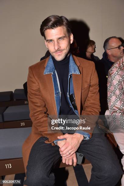 Johannes Huebl attends the Fendi show during Milan Men's Fashion Week Fall/Winter 2018/19 on January 15, 2018 in Milan, Italy.