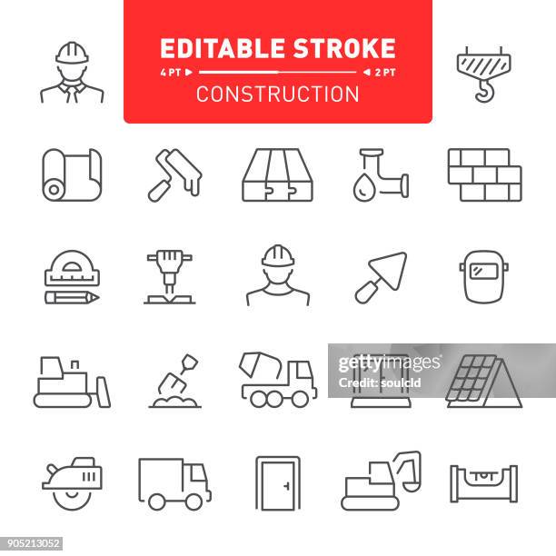 construction icons - schweiß stock-grafiken, -clipart, -cartoons und -symbole