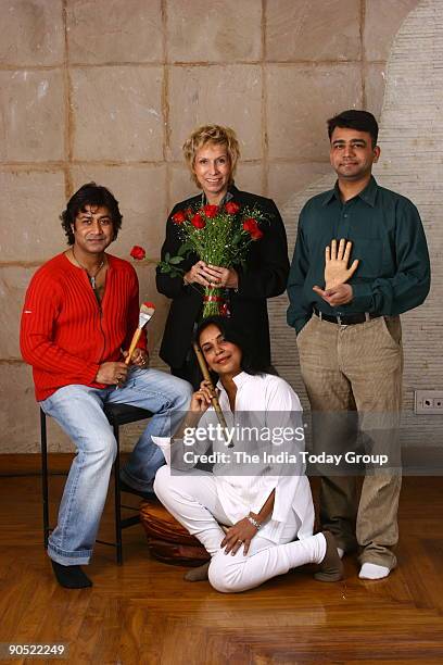 Niladri Paul with Blossam Kochar, Dr Pradeep Sharma, Dr Neelam Sharma posing for the photograph in New Delhi, India on Wednsday, January 25, 2006.