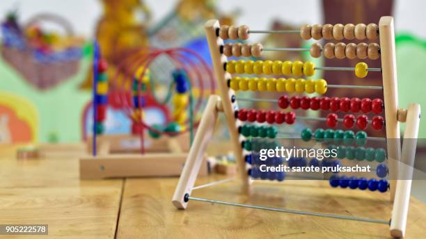 children's learning equipment in kindergarten. - modern baby nursery stock pictures, royalty-free photos & images