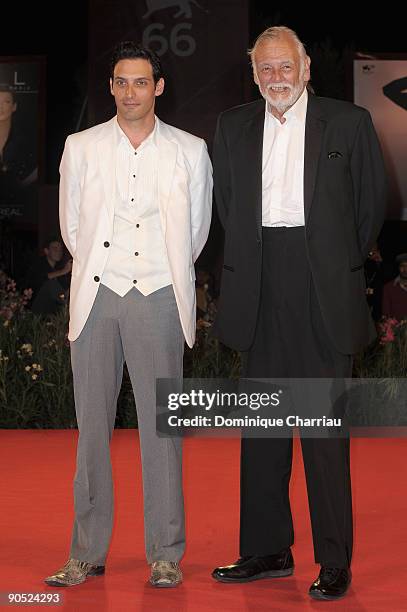 Stefano DiMatteo attend George A. Romero the "Survival Of The Dead" Premiere at the Sala Grande during the 66th Venice Film Festival on September 9,...