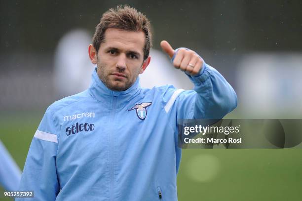 Senad Lulic of SS Lazio during a SS Lazio training session on January 15, 2018 in Rome, Italy.