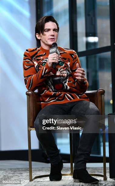 Actor/musician Drake Bell visits Build Series to discuss album "Honest" at Build Studio on January 15, 2018 in New York City.