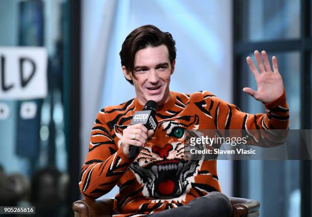 Actor/musician Drake Bell visits Build Series to discuss album "Honest" at Build Studio on January 15, 2018 in New York City.