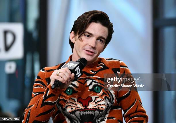 Actor/musician Drake Bell visits Build Series to discuss album "Honest" at Build Studio on January 15, 2018 in New York City.