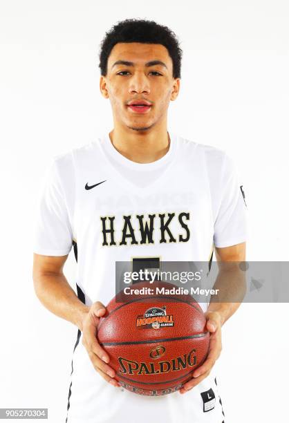 Jahvon Quinerly of Hudson Catholic High School poses for a portrait during the 2018 Spalding Hoophall Classic at Blake Arena at Springfield College...