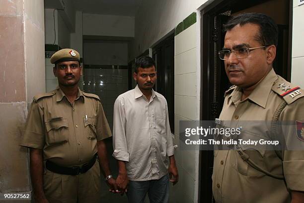 Chandra Shekher , an employee of Prayas, NGO, at Connaught Place Police Station, New Delhi, arrested on the charge of trafficking three homeless...