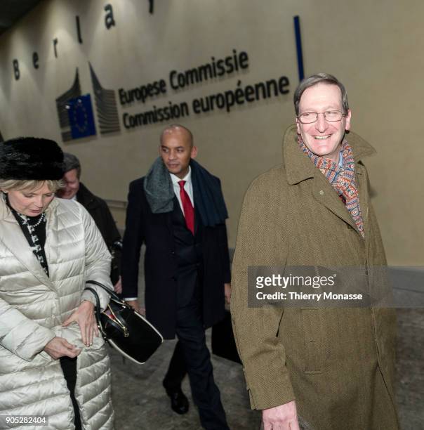 Anna Soubry , Chuka Umunna and Dominic Grieve leave the Berlaymont building, headquarters of the European Commission after a meeting with Chief...