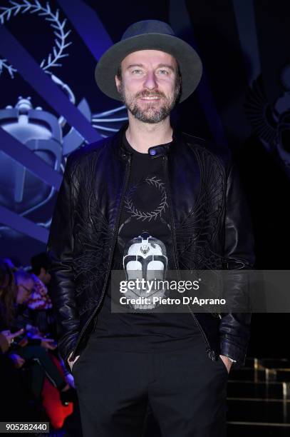 Francesco Facchinetti attends the Frankie Morello show during Milan Men's Fashion Week Fall/Winter 2018/19 on January 15, 2018 in Milan, Italy.