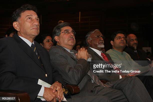 Former cricketer Abbas Ali Baig, Pawan Munjal, Managing Director of Hero Honda, RK Pachauri, Director General, TERI, Jay Panda, MP, Rajya Sabha, and...