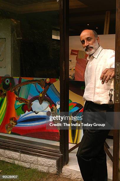 Aman Nath, Hotelier, architect, interior designer, art restorer and Co-Chairman of Neemrana Hotels with his paintings done jointly by eminent Indian...
