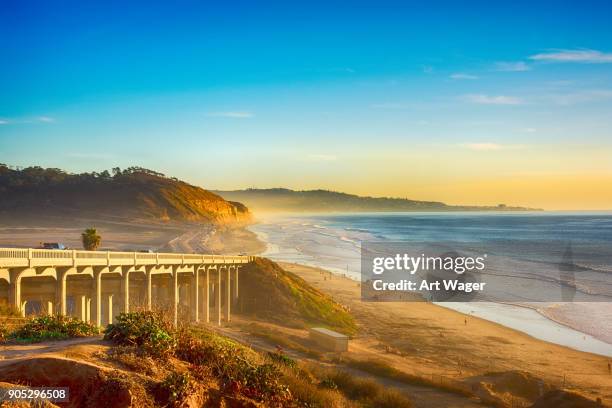 pacific coast highway 101 in del mar - san diego california beach stock pictures, royalty-free photos & images