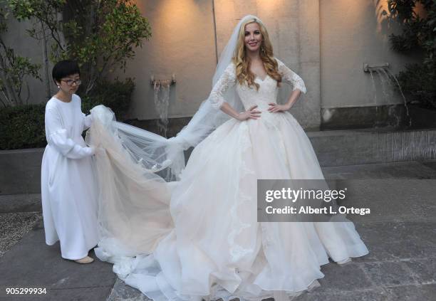 Designer Grace Pei and model Dustin Quick at the Love Your Body! Fashion Show And Shopping Event held at Luxe Sunset Boulevard Hotel on November 19,...