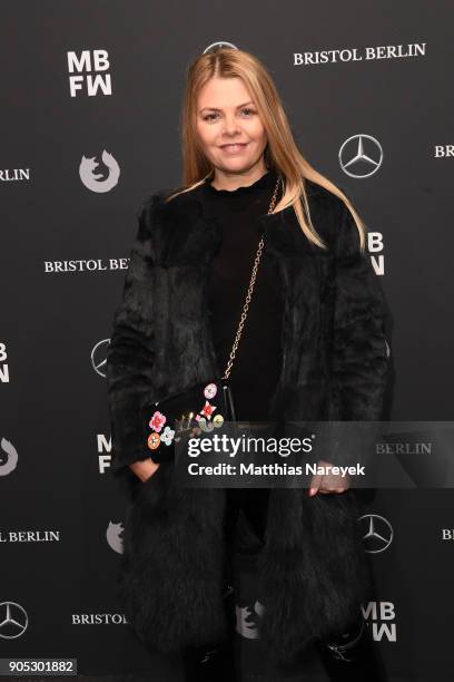 Anne-Sophie Briest attends the Dawid Tomaszewski show during the MBFW Berlin January 2018 at ewerk on January 15, 2018 in Berlin, Germany.