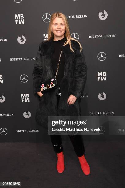 Anne-Sophie Briest attends the Dawid Tomaszewski show during the MBFW Berlin January 2018 at ewerk on January 15, 2018 in Berlin, Germany.