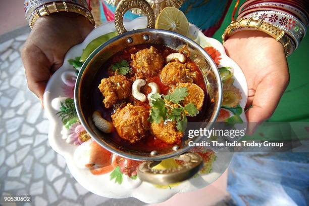 Gulab Jamun of fried vegetables in Rajasthan, India