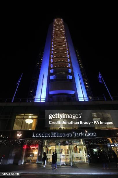 General view of the London Hilton, on Park Lane, following the death of Cranberries singer Dolores O'Riordan.