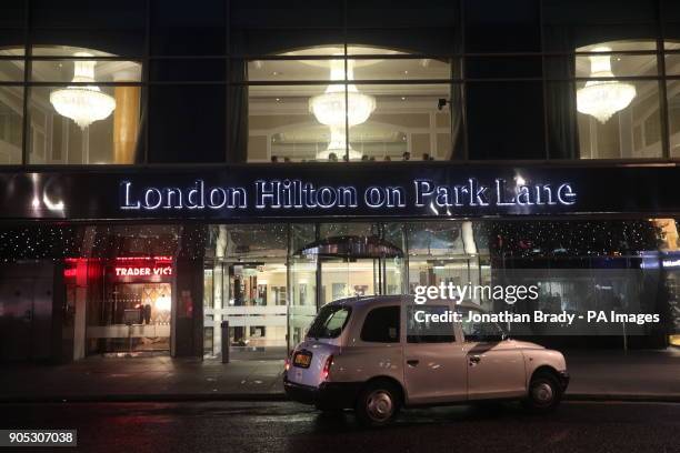 General view of the London Hilton, on Park Lane, following the death of Cranberries singer Dolores O'Riordan.