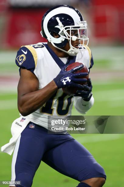 Pharoh Cooper of the Los Angeles Rams in action during the game against the Arizona Cardinals at University of Phoenix Stadium on December 3, 2017 in...