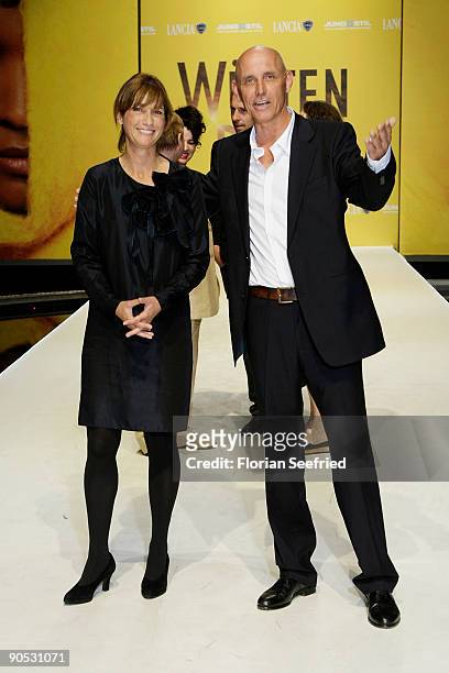 Director Sherry Hormann and producer Peter Herrmann attend the premiere of 'Desert Dawn' at the Sony Center, CineStar on September 9, 2009 in Berlin,...