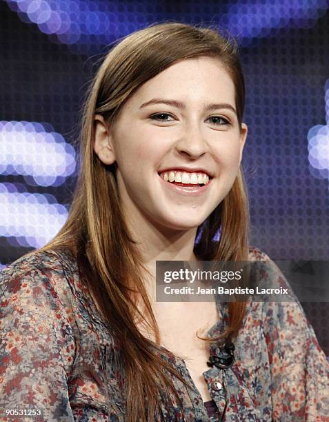 Eden Sher attends the "Summer Press Tour" Panel Event hosted by Disney ABC Television Group at the Langham Hotel on August 8, 2009 in Pasadena,...