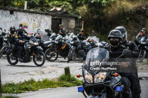 Members of the Venezuelan army patrol Caracas as an operation to capture Oscar Perez, a rebel against the government of Nicolas Maduro, died after a...