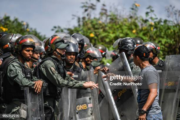 Members of the Venezuelan army patrol Caracas as an operation to capture Oscar Perez, a rebel against the government of Nicolas Maduro, died after a...