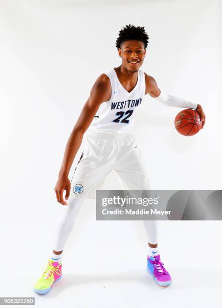 Cam Reddish of Westtown School poses for a portrait during the 2018 Spalding HoopHall Classic at Blake Arena at Springfield College on January 15,...