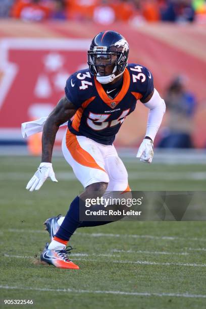 Will Parks of the Denver Broncos in action during the game against the New York Jets at Sports Authority Field At Mile High on December 10, 2017 in...