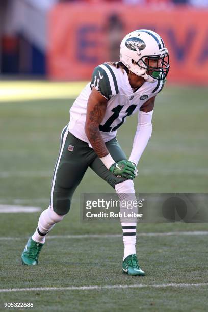 Robby Anderson of the New York Jets in action during the game against the Denver Broncos at Sports Authority Field At Mile High on December 10, 2017...