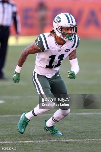 Robby Anderson of the New York Jets in action during the game against the Denver Broncos at Sports Authority Field At Mile High on December 10, 2017...